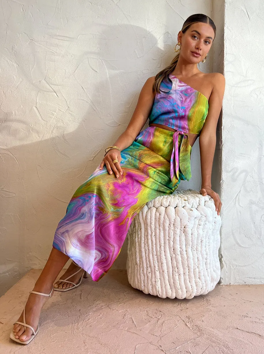 Alemais Irving Knot Midi Dress in Multi