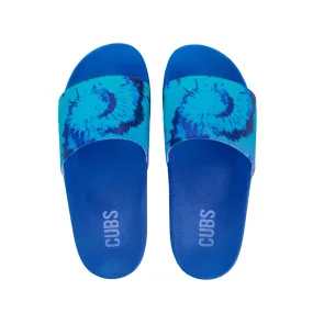 Azure Blue Tie Dye Slides