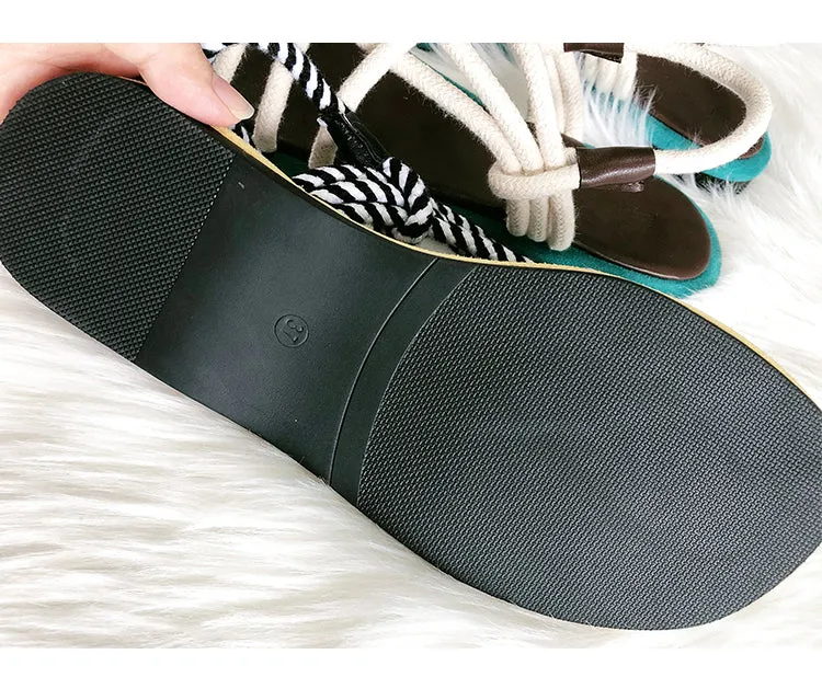 BOOPDO DESIGN CHUNKY ROPE SANDALS