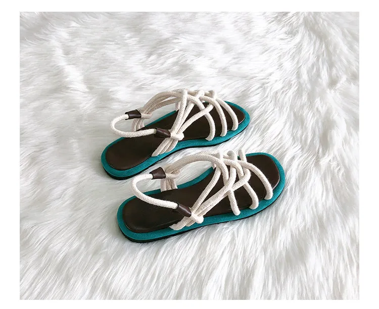 BOOPDO DESIGN CHUNKY ROPE SANDALS