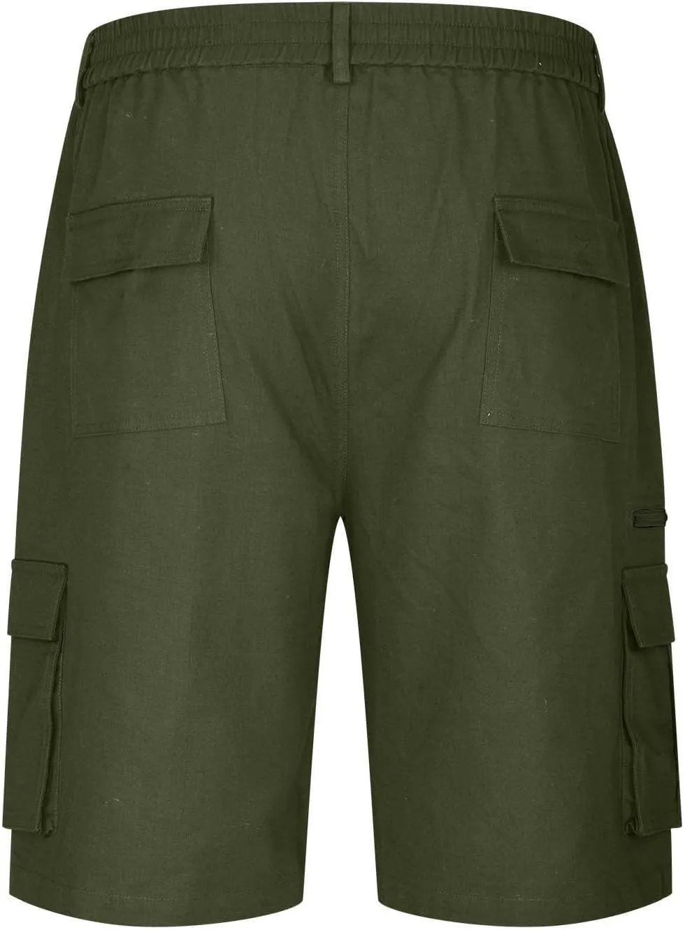 Cargo Shorts for Men Relaxed Fit Elastic Waist Bermuda Shorts Lightweight Multi-Pockets Casual Cargo Shorts