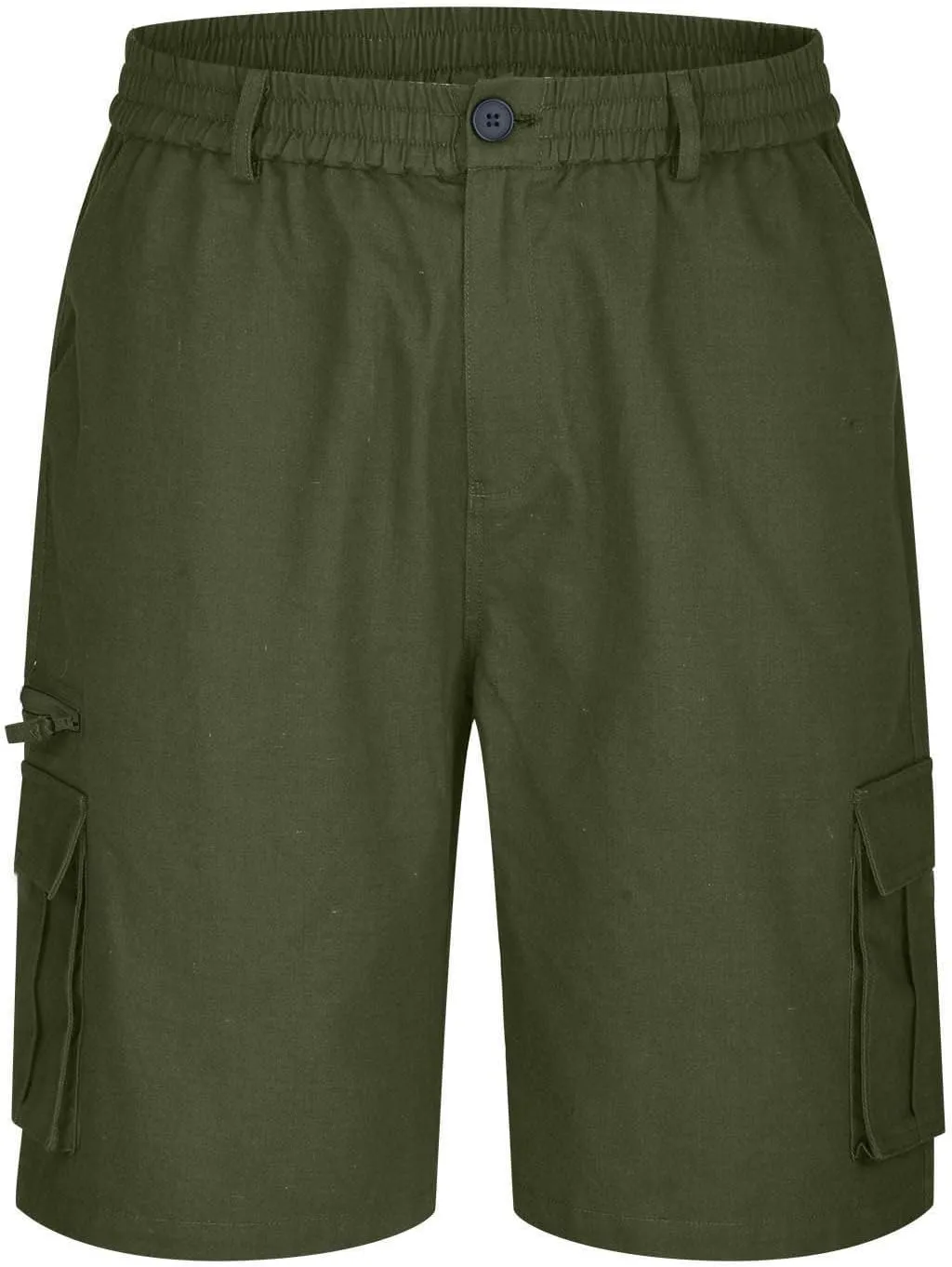 Cargo Shorts for Men Relaxed Fit Elastic Waist Bermuda Shorts Lightweight Multi-Pockets Casual Cargo Shorts