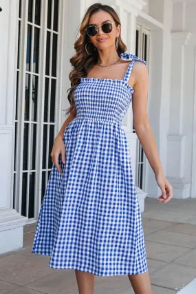 Checkered Charm Plaid Cami Dress