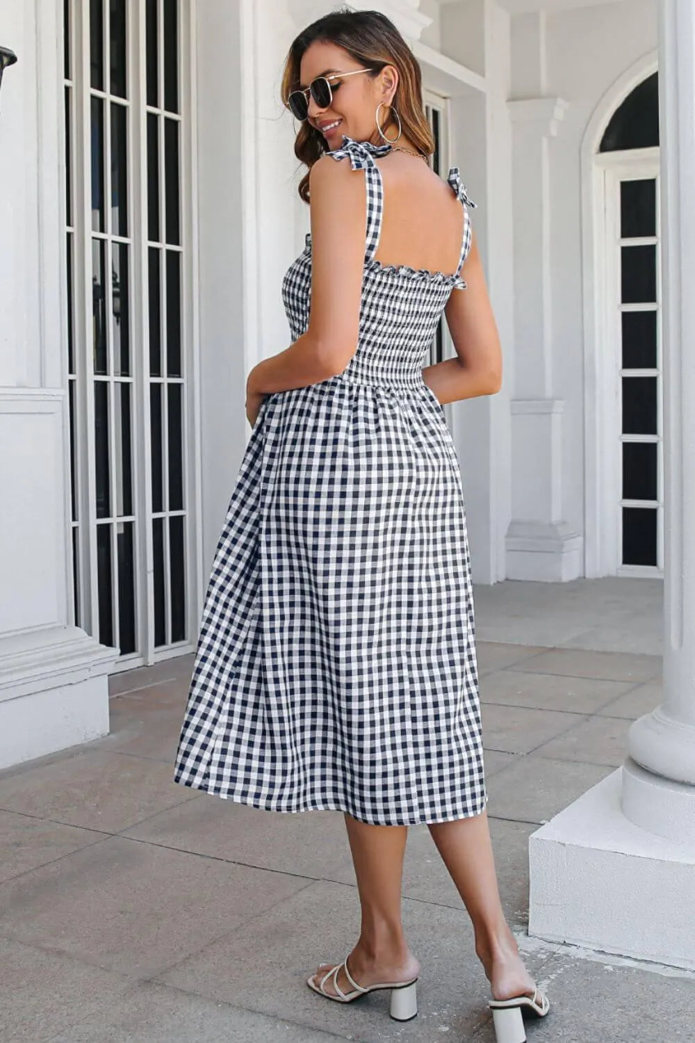 Checkered Charm Plaid Cami Dress