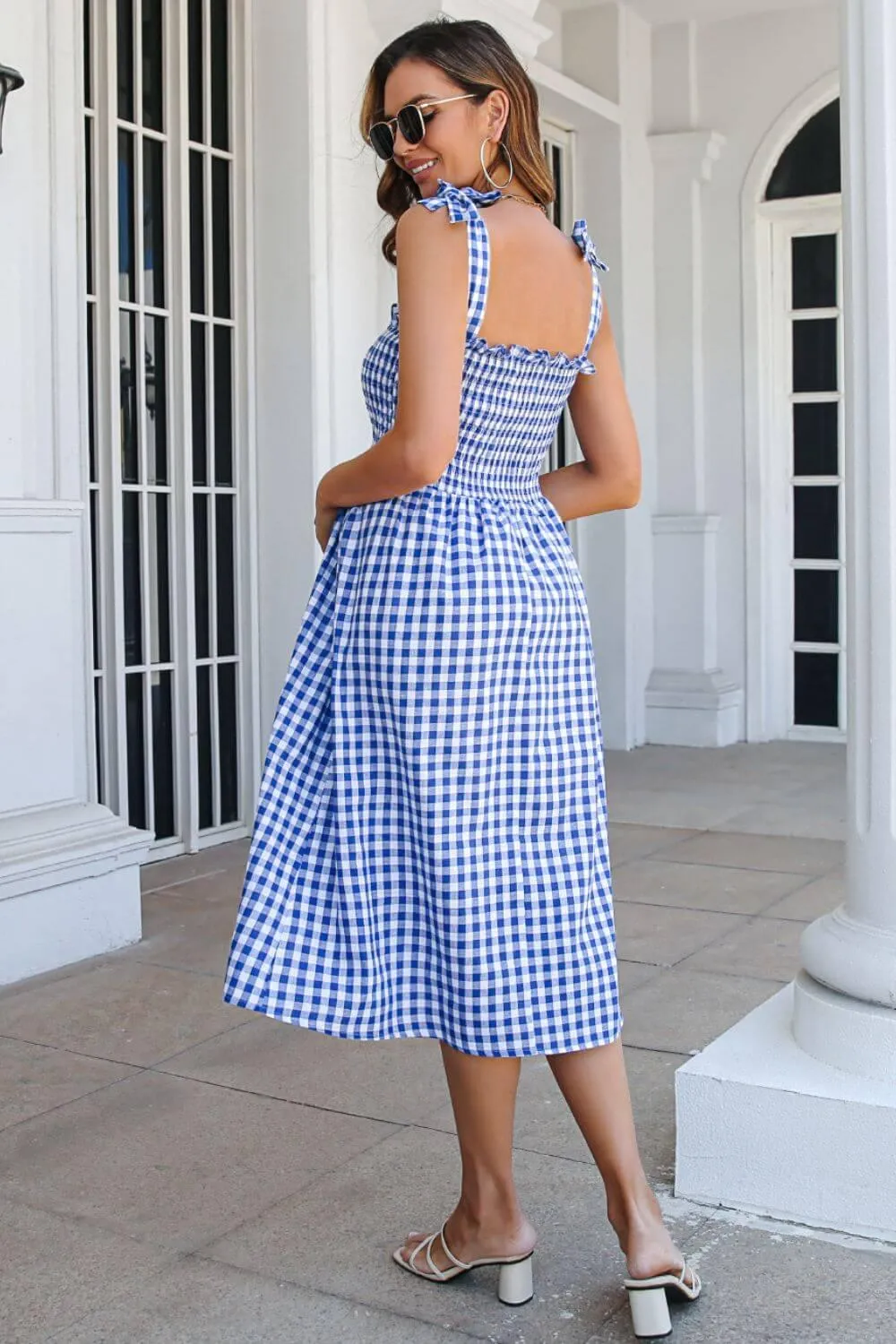 Checkered Charm Plaid Cami Dress