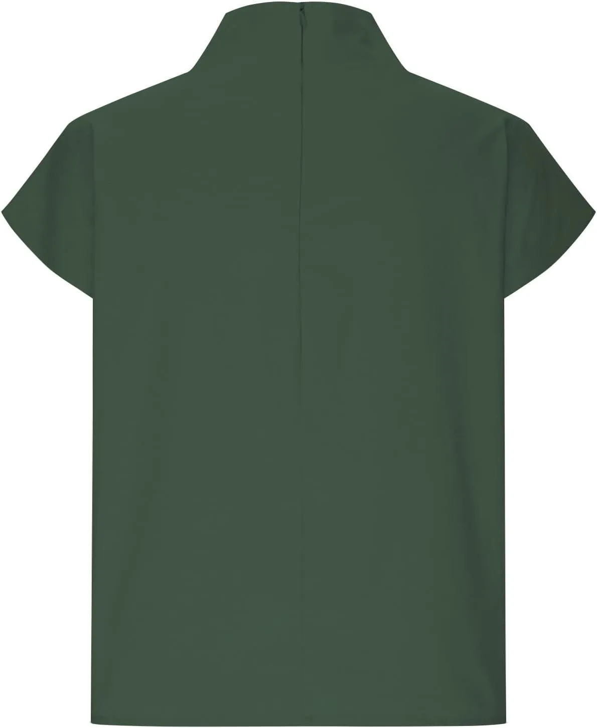 Cotton Linen Shirts for Women Summer Casual High Neck Cap Sleeve Tops Tee Trendy Soft Comfy Business Work Blouses