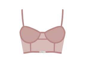 Deep Taupe Mesh Camisole Top