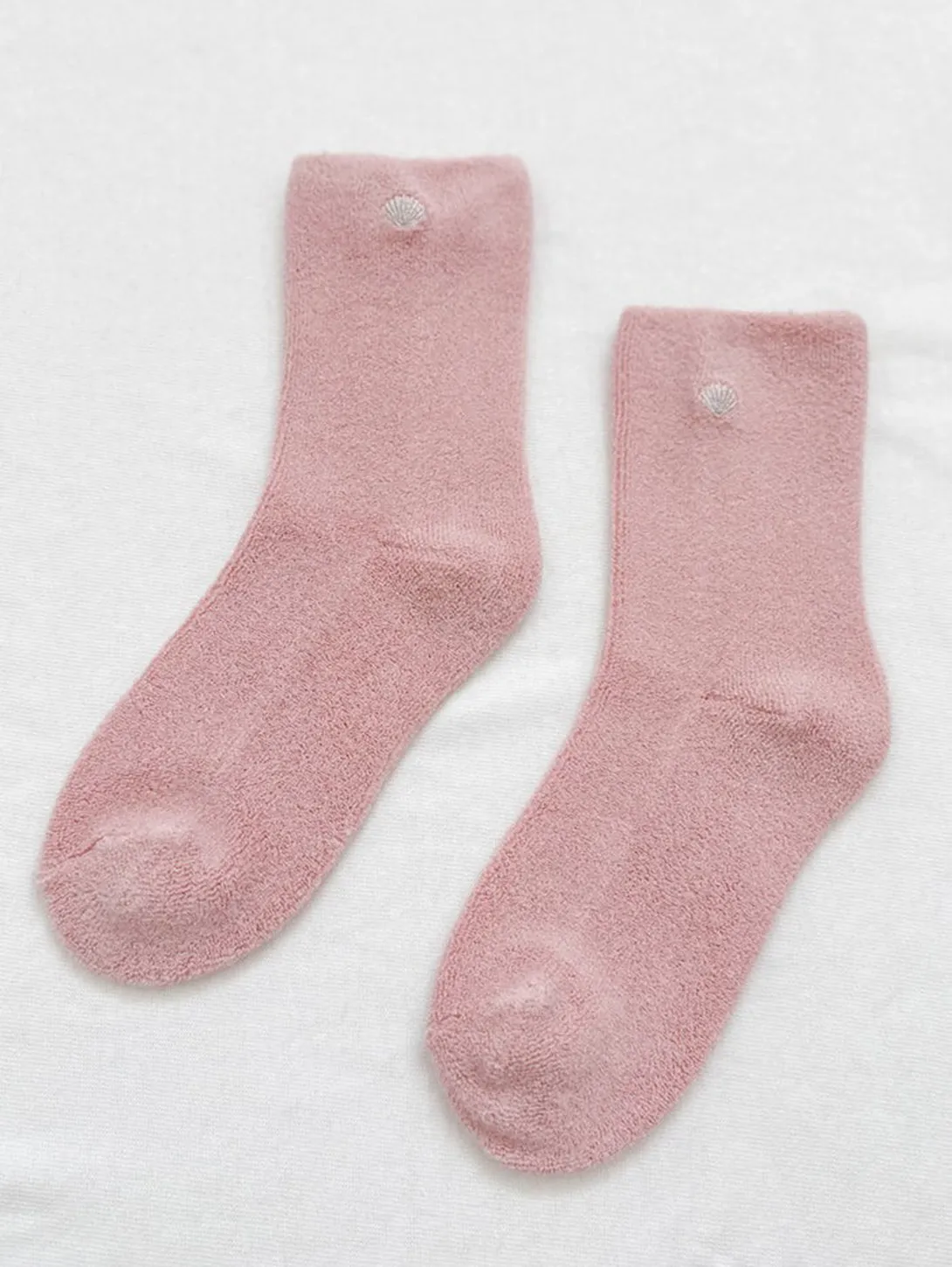 Embroidered Cloud  - Pink Rosé   Silver Seashell