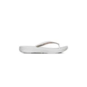 FitFlop iQushion Sparkle Thongs White