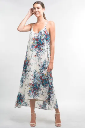 Floral Strappy Knot Back Maxi Dress
