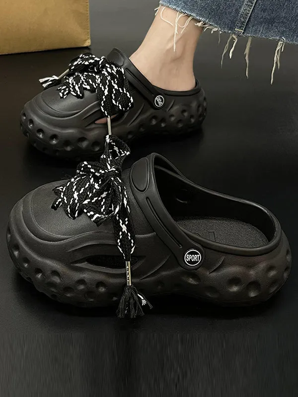 Hollow Round-Toe Slider Sandals Crocs