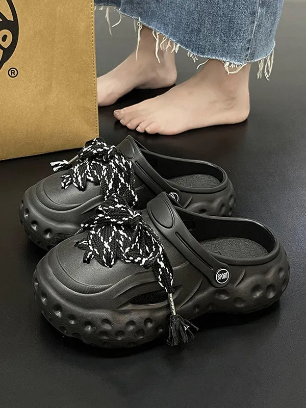 Hollow Round-Toe Slider Sandals Crocs