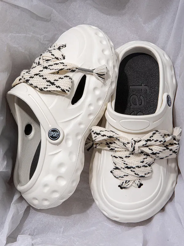 Hollow Round-Toe Slider Sandals Crocs