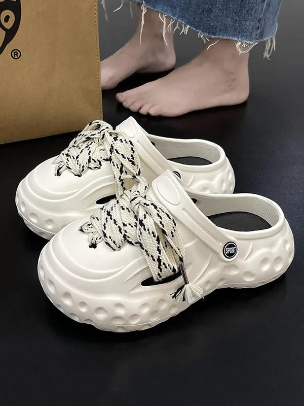 Hollow Round-Toe Slider Sandals Crocs