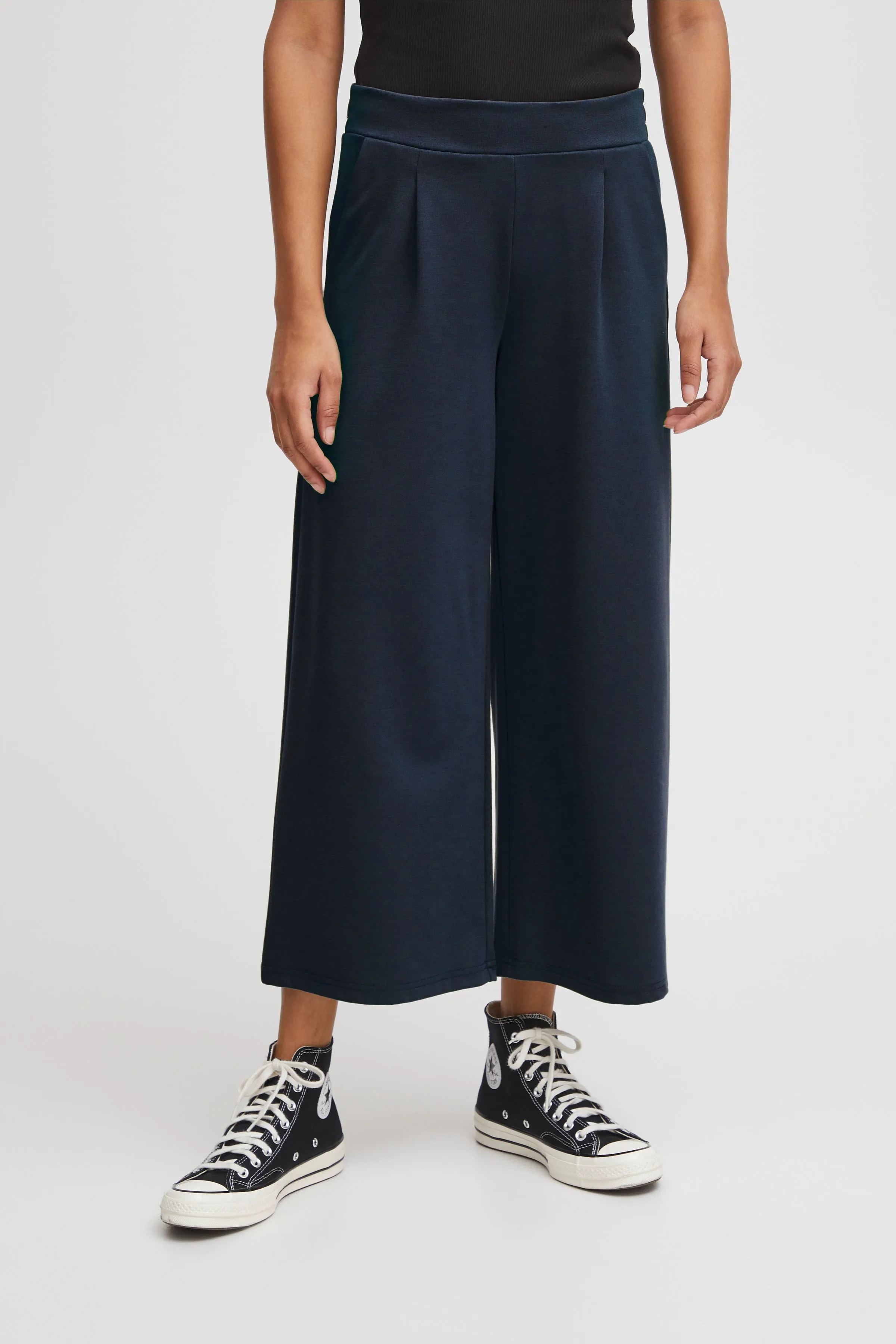 Ichi Kate Wide Trousers - Total Eclipse