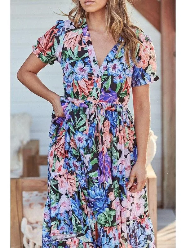 JAASE Midnight Tropics Print June Maxi Dress