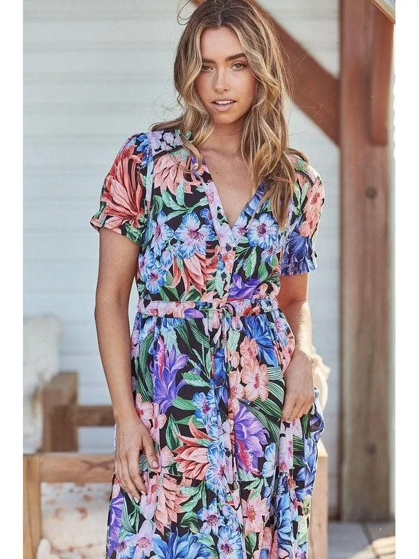 JAASE Midnight Tropics Print June Maxi Dress