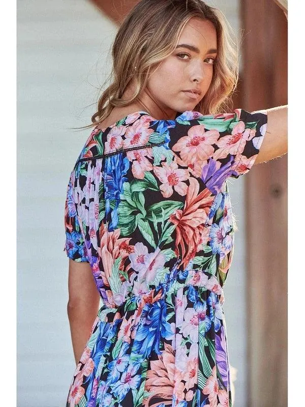 JAASE Midnight Tropics Print June Maxi Dress