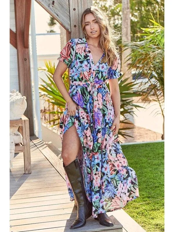 JAASE Midnight Tropics Print June Maxi Dress