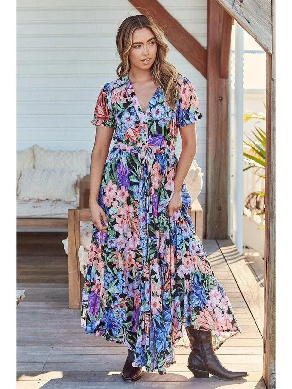 JAASE Midnight Tropics Print June Maxi Dress