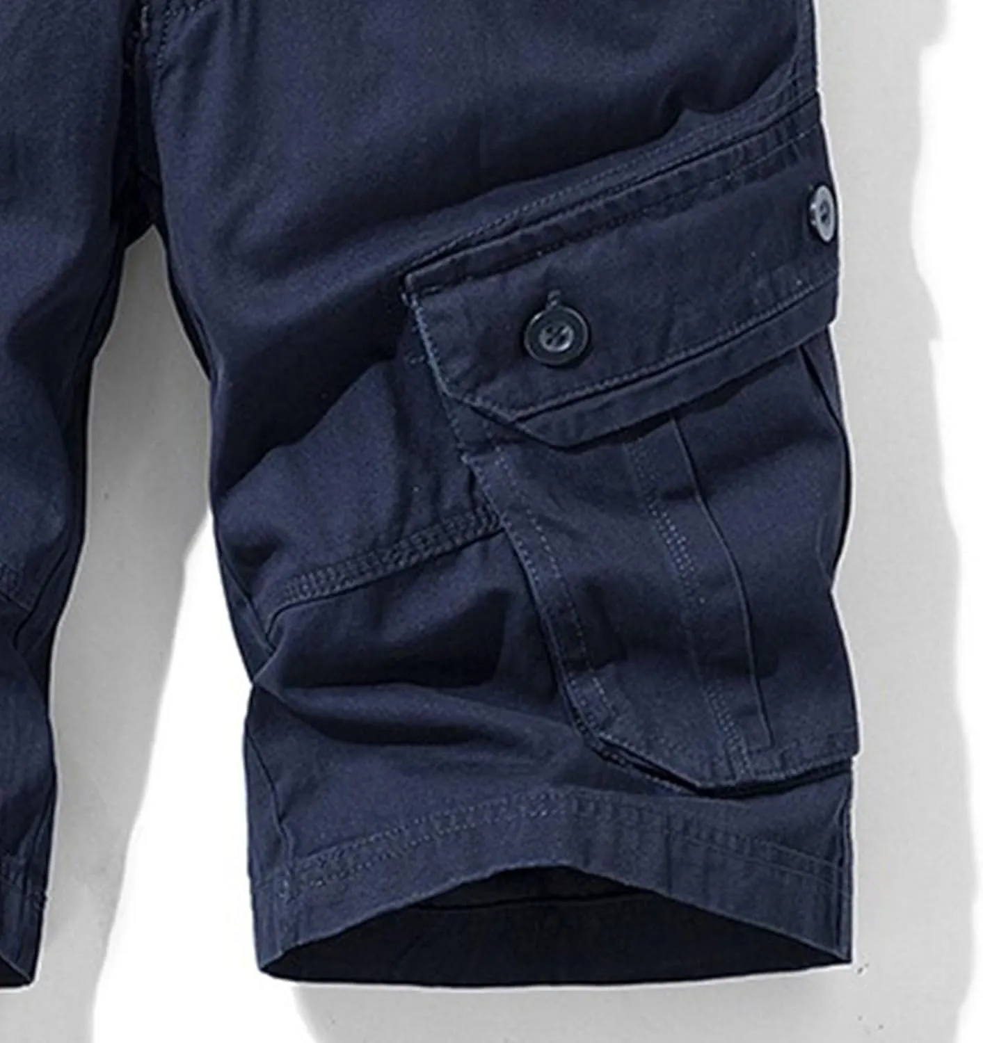 JEKE-DG Men's Relaxed Fit Cotton Cargo Shorts Casual Fashion Streetwear Shorts Solid Multi Pocket Work Shorts