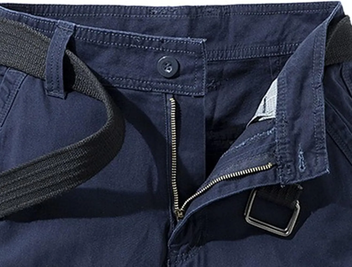 JEKE-DG Men's Relaxed Fit Cotton Cargo Shorts Casual Fashion Streetwear Shorts Solid Multi Pocket Work Shorts