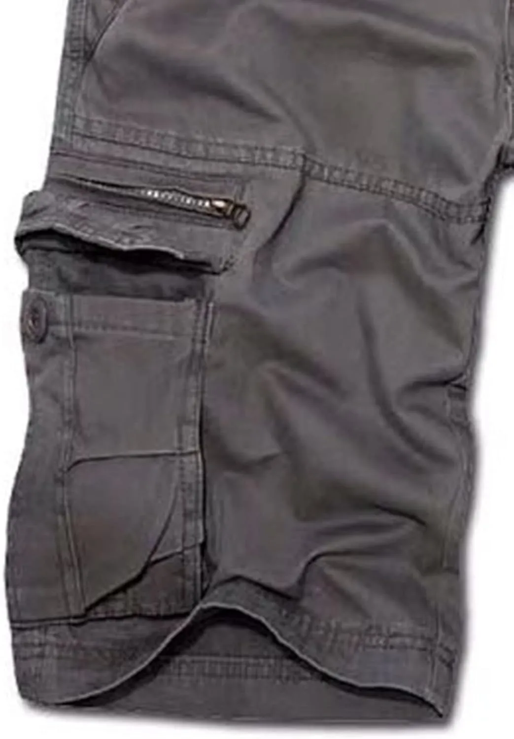 JEsilunmaMY Relaxed Fit Cargo Shorts for Men Multi-Pocket Outdoor Cotton Beach Shorts Lightweight Military Hiking Shorts