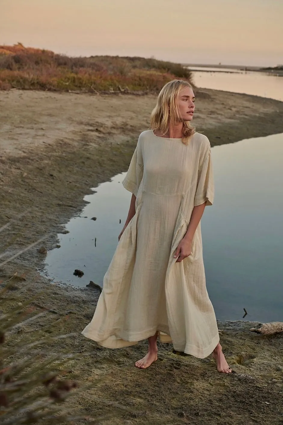 LIGHT COTTON MIDI DRESS ARABELLA