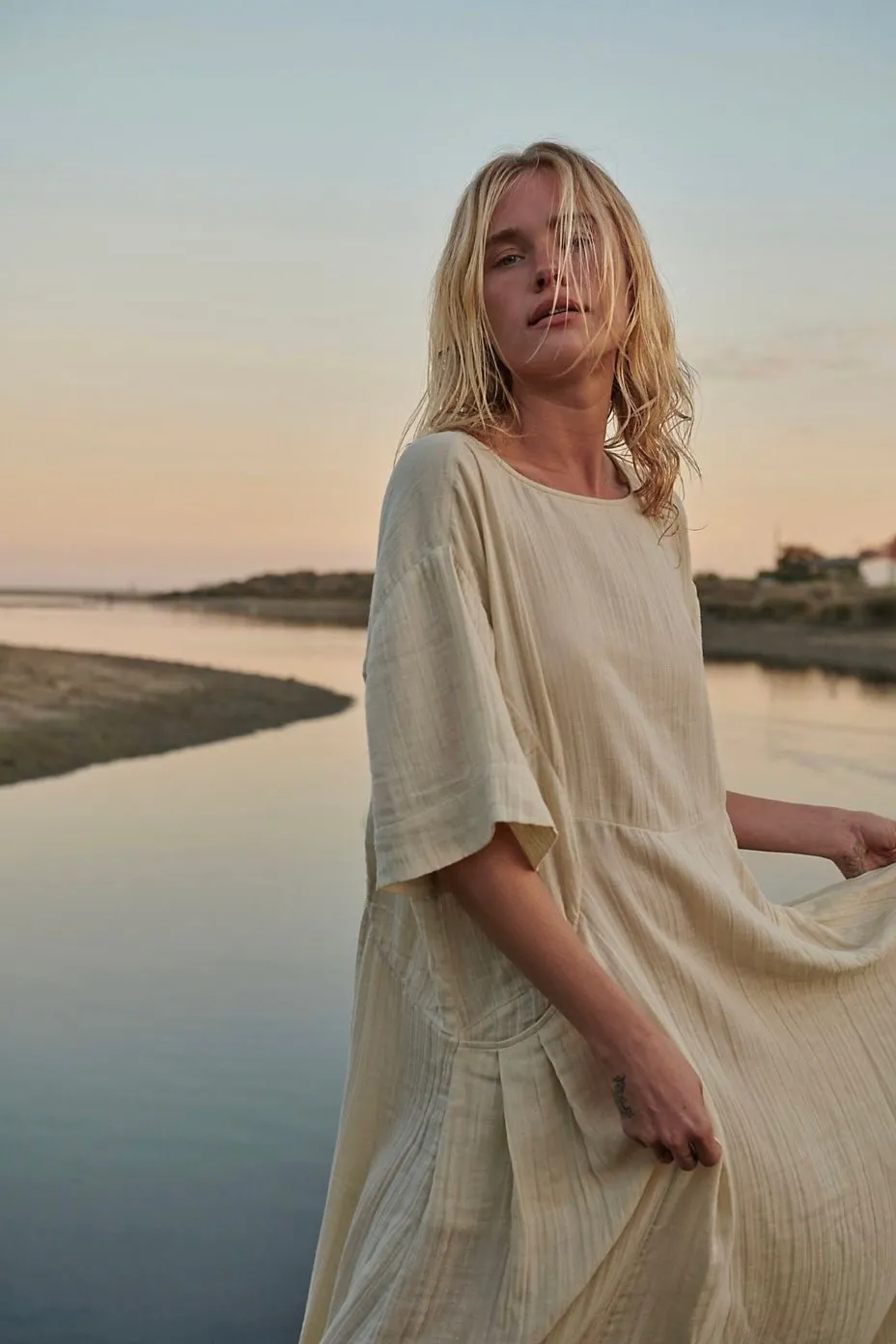 LIGHT COTTON MIDI DRESS ARABELLA