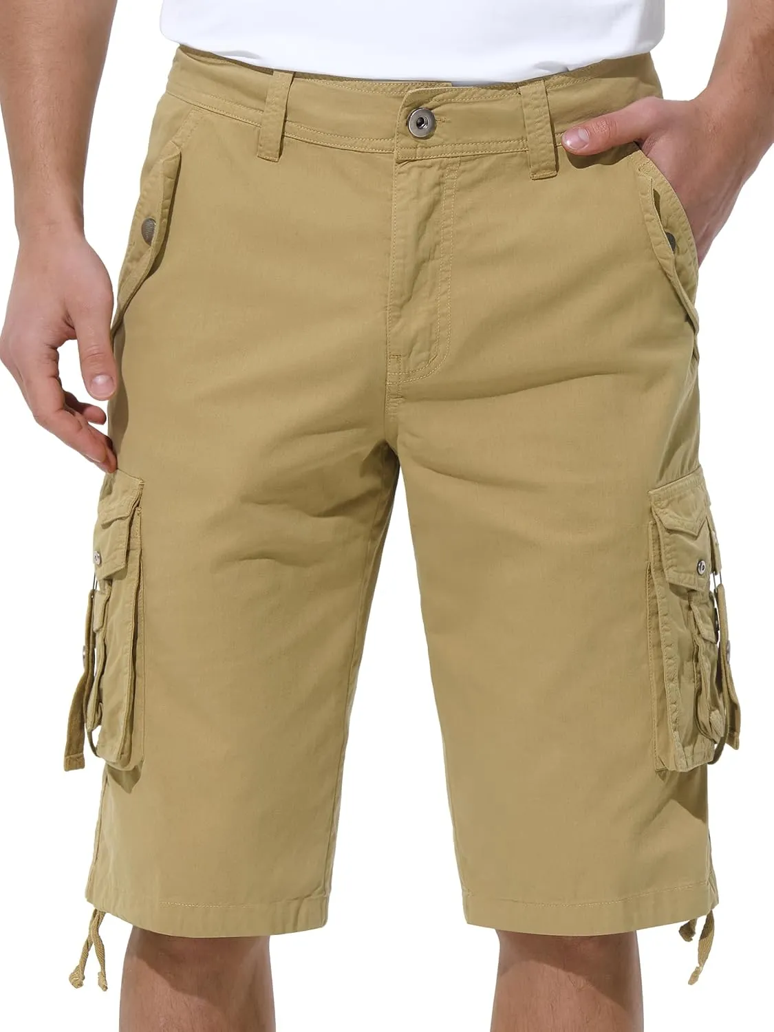 Mens Cargo Shorts Casual Shorts Hiking Shorts Below Knee Relaxed Fit Multi Pockets Running Joggers Outdoor Mens Shorts