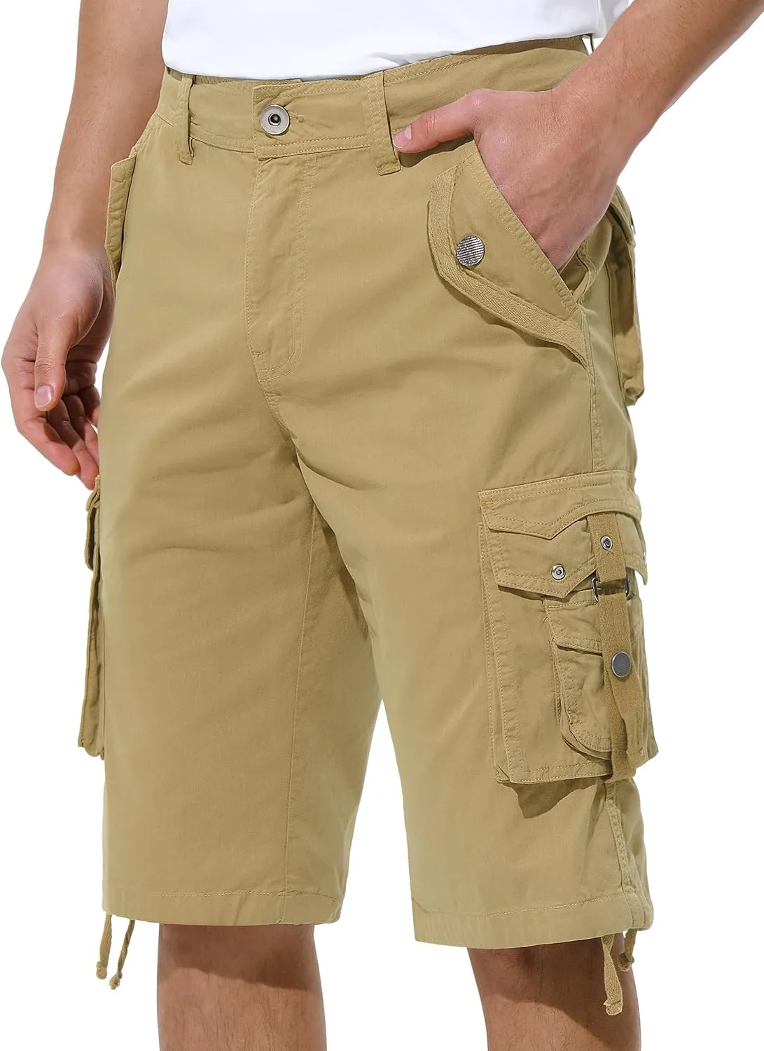 Mens Cargo Shorts Casual Shorts Hiking Shorts Below Knee Relaxed Fit Multi Pockets Running Joggers Outdoor Mens Shorts