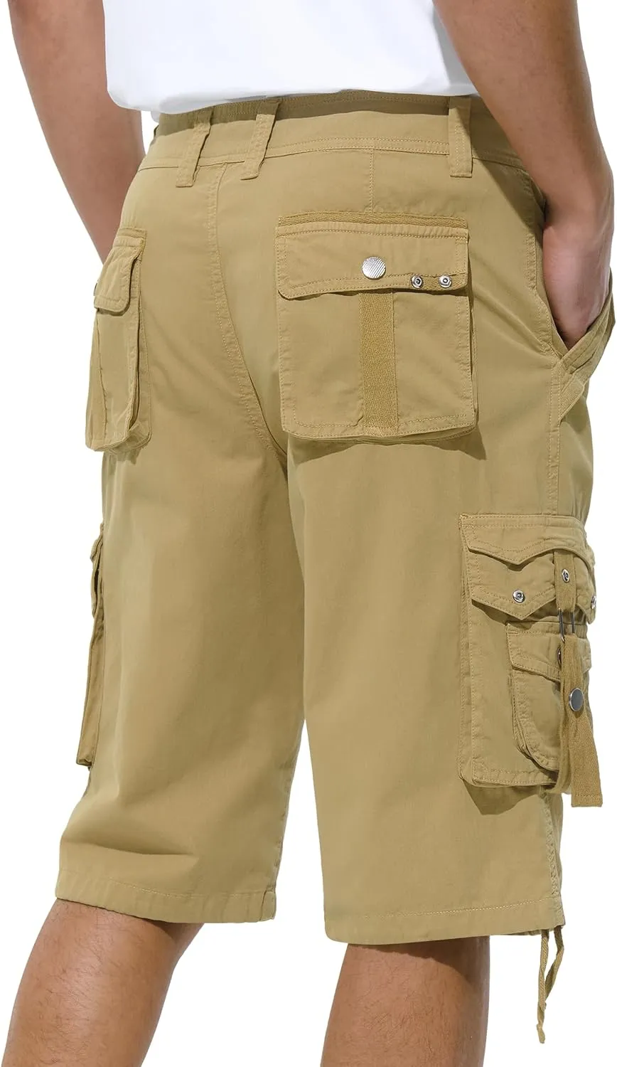 Mens Cargo Shorts Casual Shorts Hiking Shorts Below Knee Relaxed Fit Multi Pockets Running Joggers Outdoor Mens Shorts