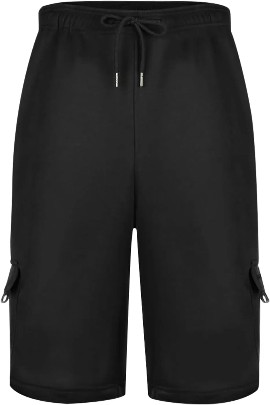 Mens Elastic Waist Cargo Shorts Summer Knee Length Bermuda Shorts Relaxed-Fit Casual Workout Shorts Hiking Pants
