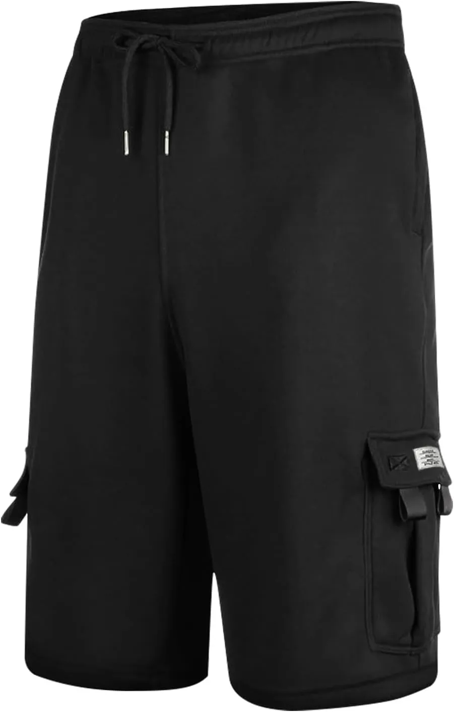 Mens Elastic Waist Cargo Shorts Summer Knee Length Bermuda Shorts Relaxed-Fit Casual Workout Shorts Hiking Pants