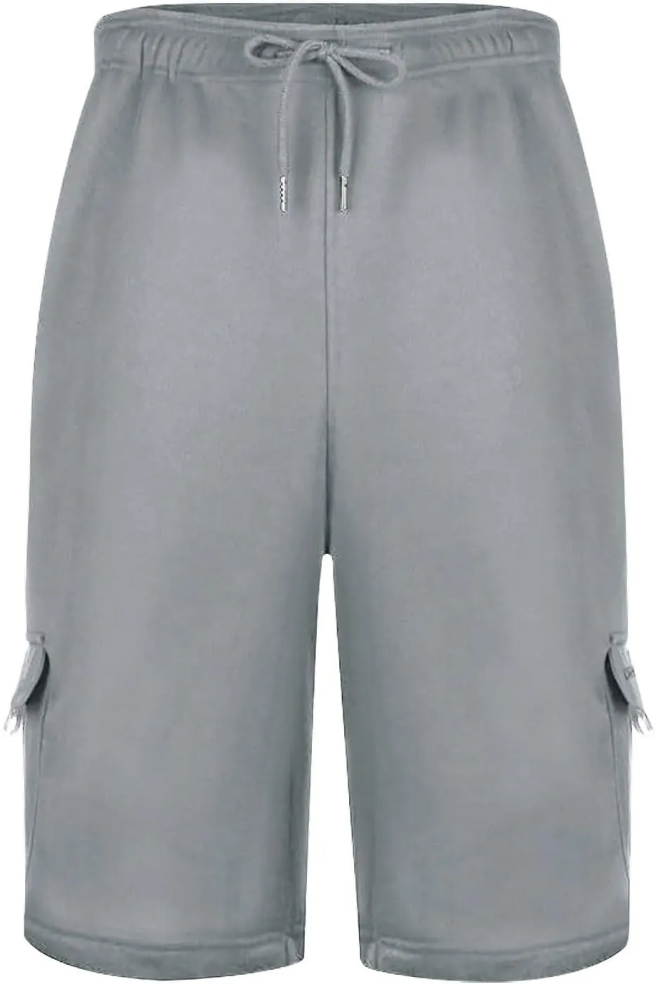 Mens Elastic Waist Cargo Shorts Summer Knee Length Bermuda Shorts Relaxed-Fit Casual Workout Shorts Hiking Pants