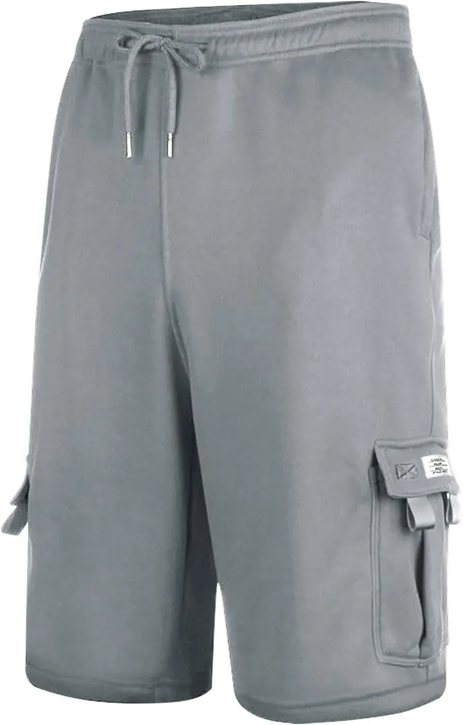 Mens Elastic Waist Cargo Shorts Summer Knee Length Bermuda Shorts Relaxed-Fit Casual Workout Shorts Hiking Pants
