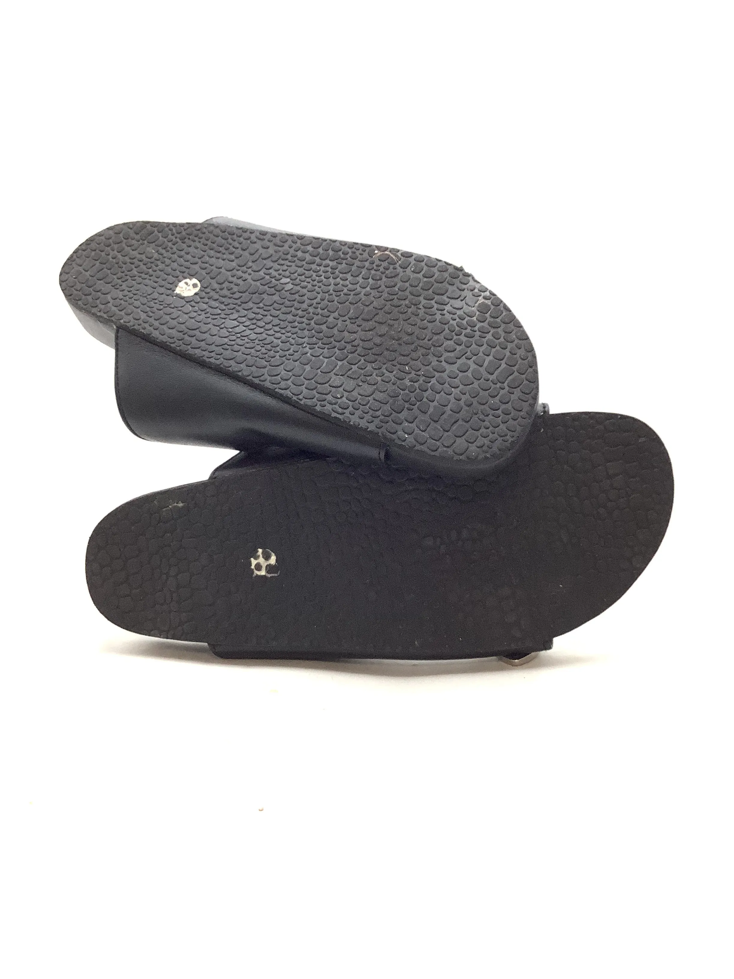 MyGratitude Women's Sandal Black Leather Buckle Size: 11