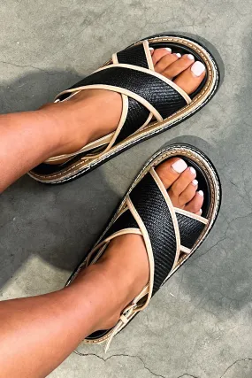 Mykonos Platform Sandals - Black