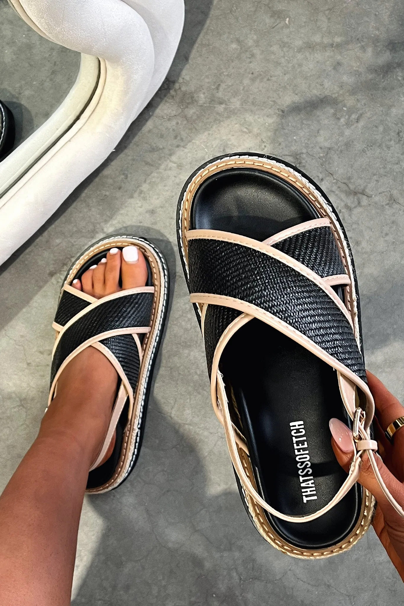 Mykonos Platform Sandals - Black