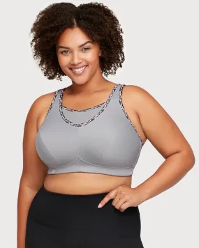 No-Bounce Camisole Sports Bra | Soft Gray