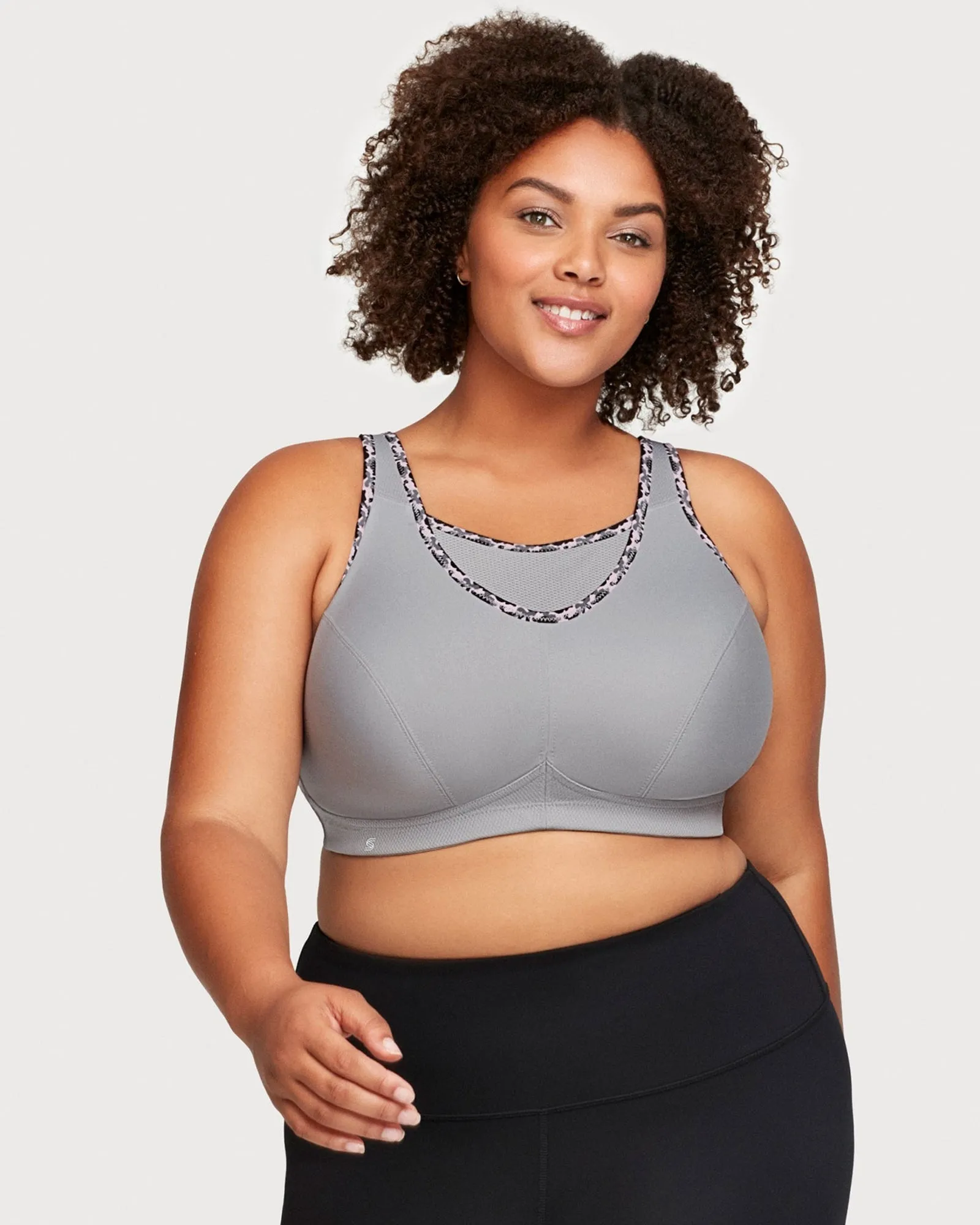 No-Bounce Camisole Sports Bra | Soft Gray
