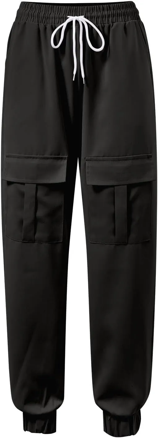 Outdoor Hiking Cargo Pants for Women Baggy Multi Pockets Workout Y2K Pants Stretchy Work Lightweight Travel Trousers