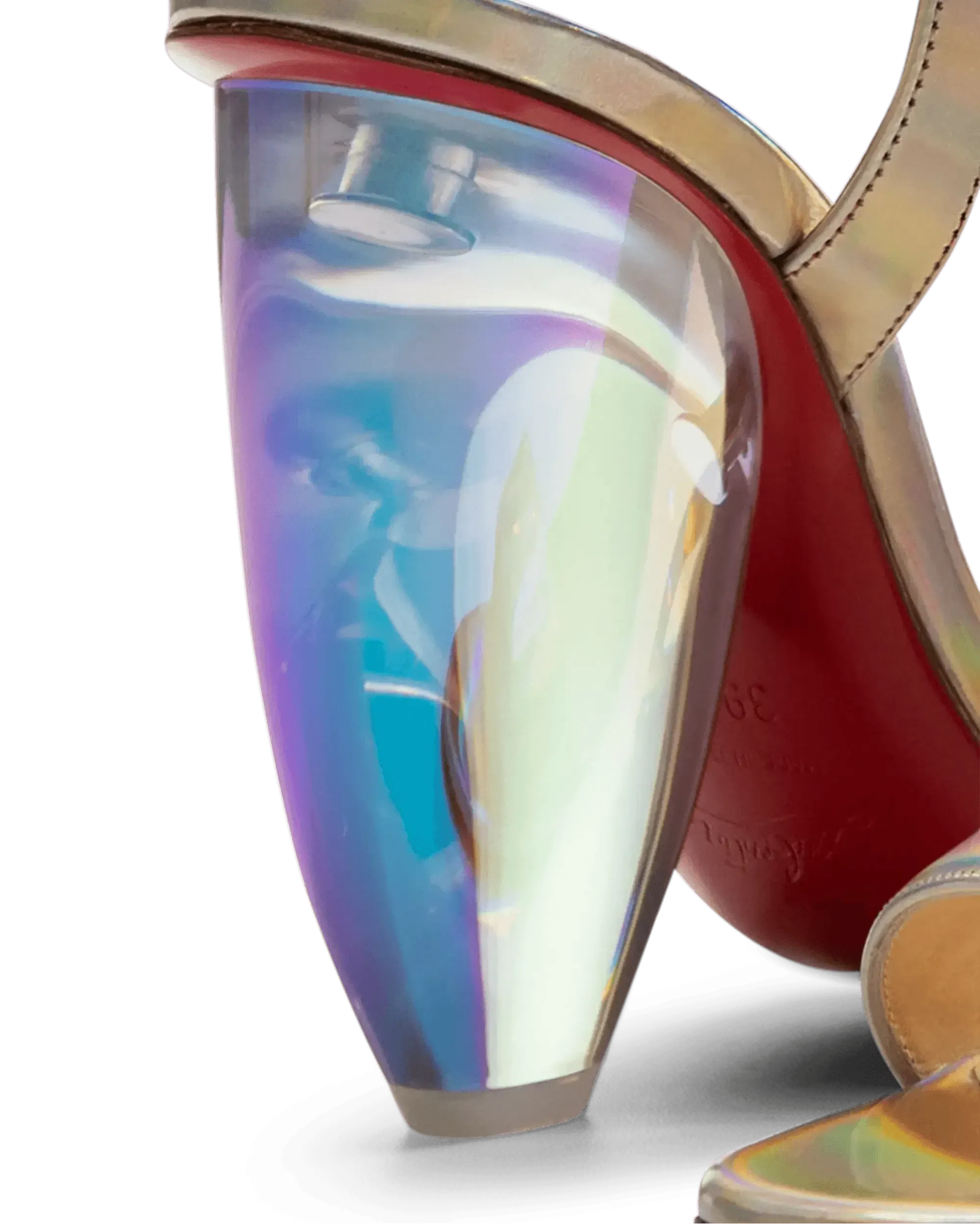 Pebble Queen Plexi-Heel Sandals