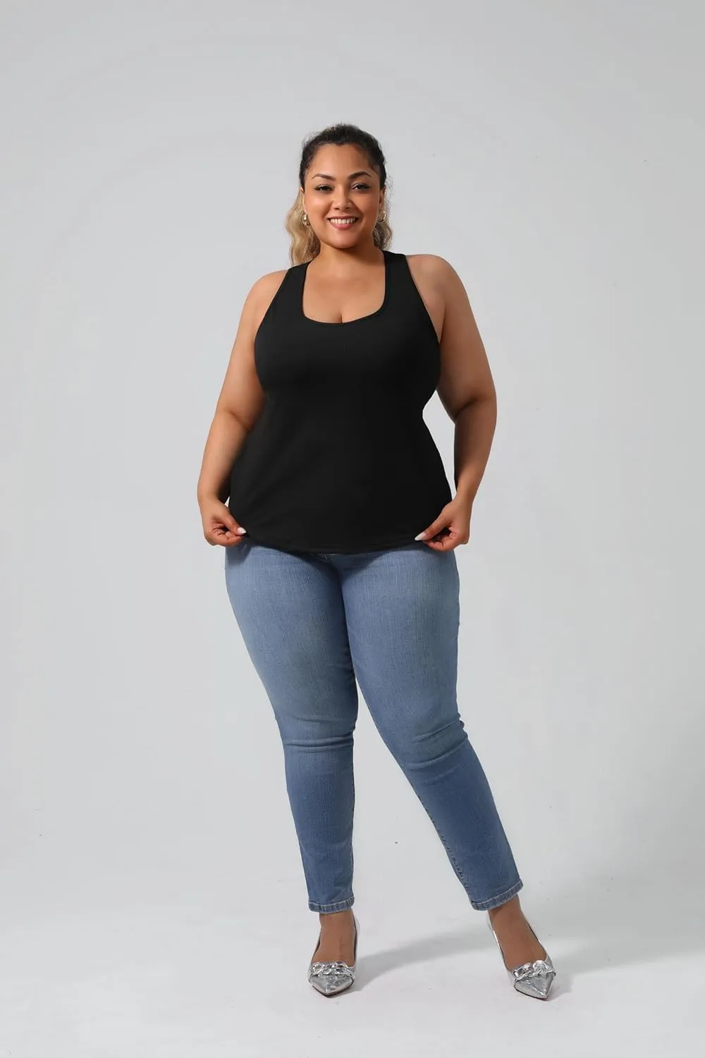 Plus Size Women's Casual Sports Tank Top,Breathable and Soft, for Sports and Daily Life Wear