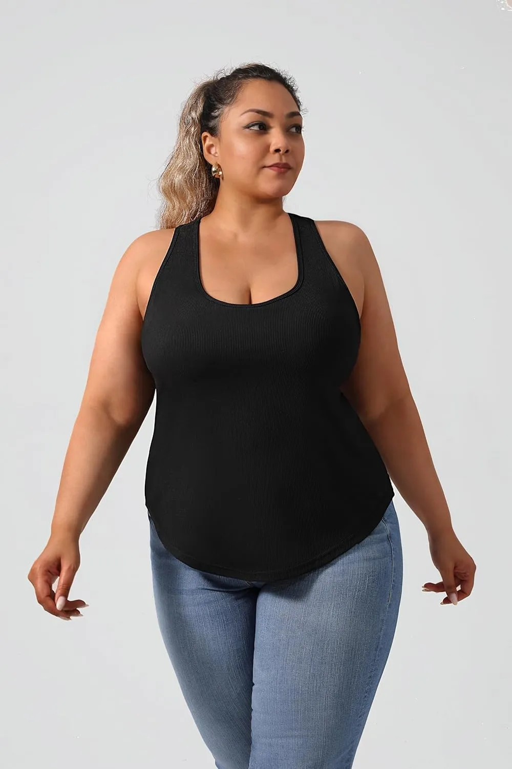 Plus Size Women's Casual Sports Tank Top,Breathable and Soft, for Sports and Daily Life Wear