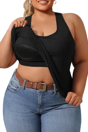 Plus Size Women's Casual Sports Tank Top,Breathable and Soft, for Sports and Daily Life Wear