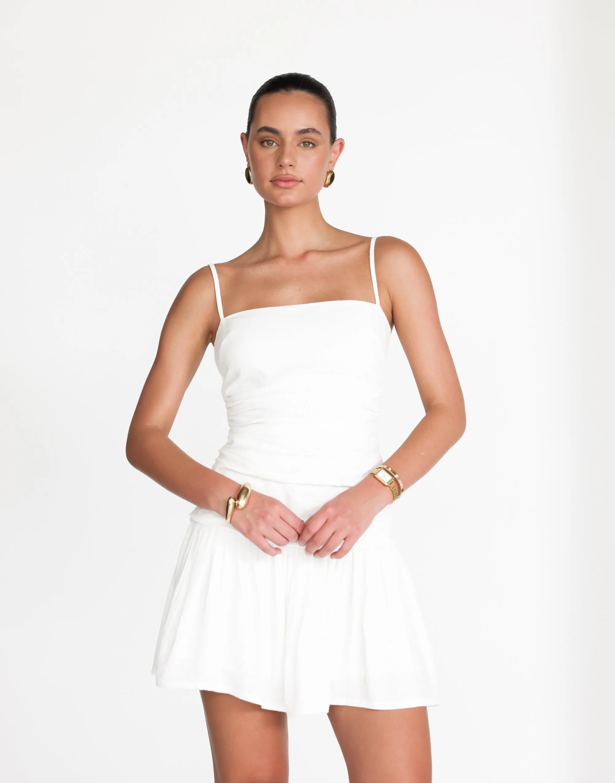 Reese Mini Dress (White)