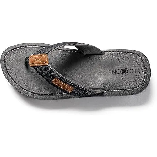 Roxoni Mens Thong Flip Flops Beach/Pool Outdoor Sandals