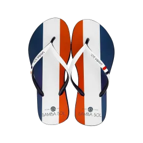 Samba Sol Women's Countries Collection Flip Flops - France