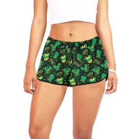 St. Patricks Day Black Women's Relaxed Shorts